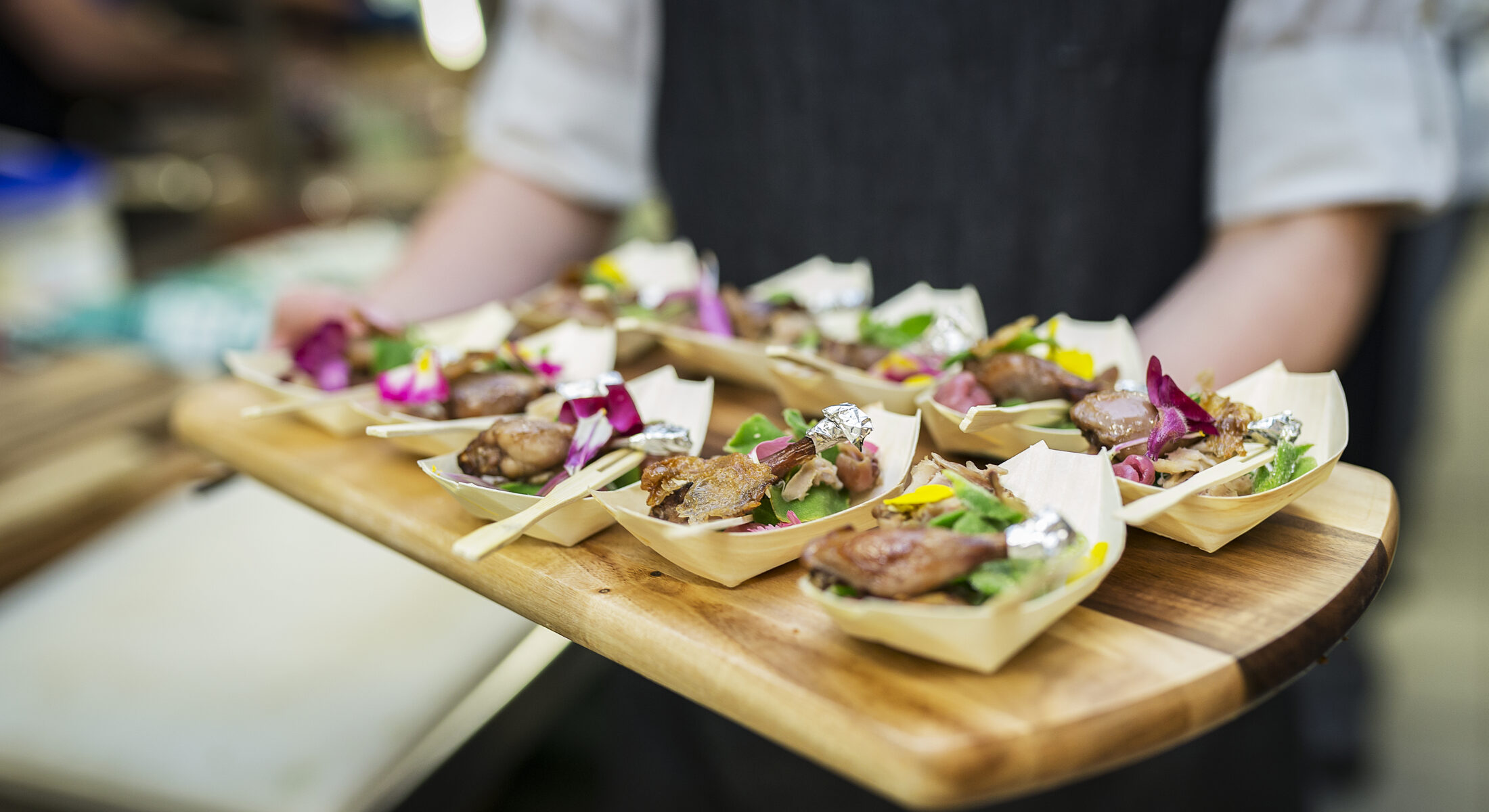 Substantial canapes at First Edition Canberra
