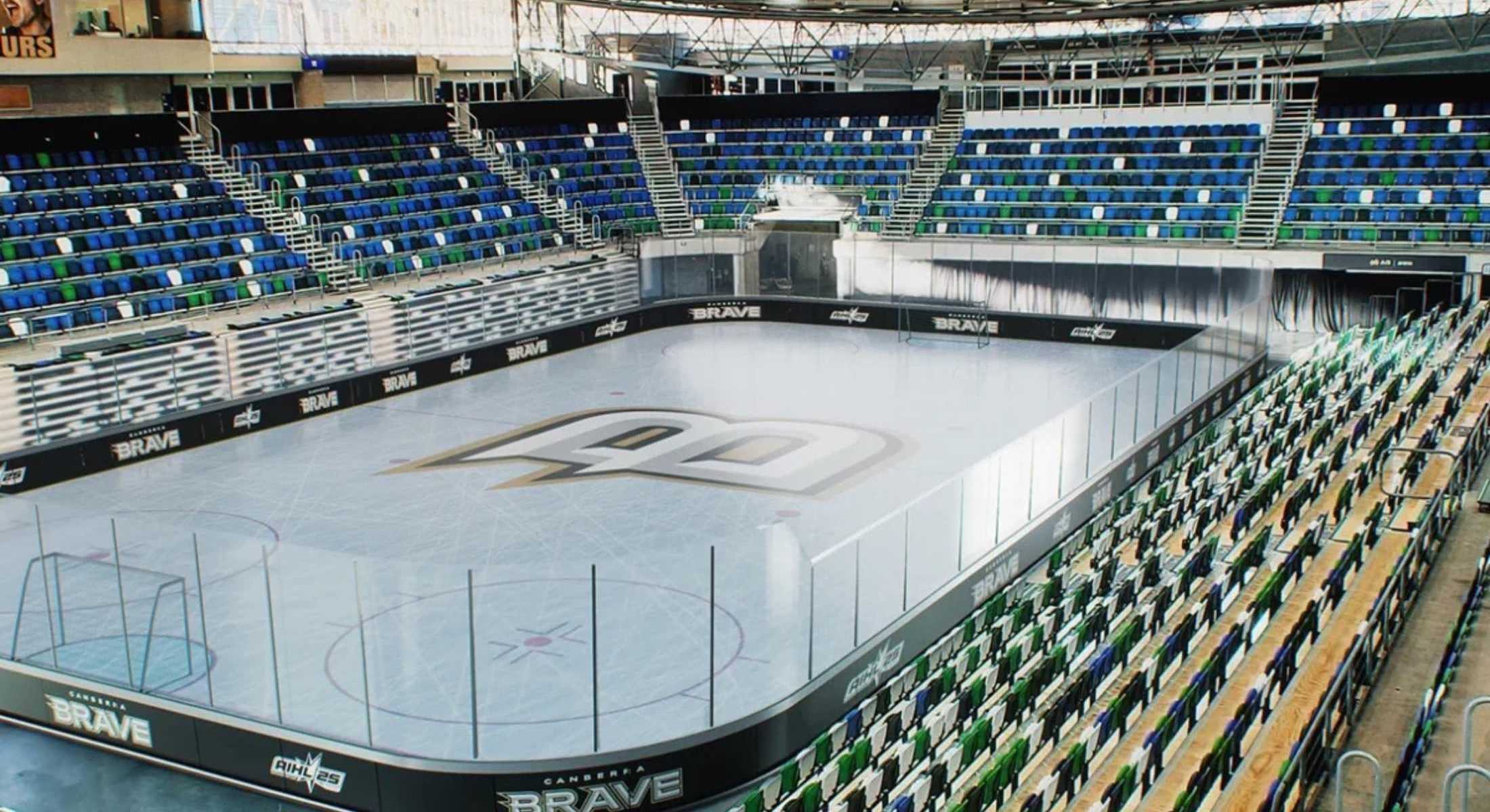 AIS Arena transformed into the home of the Canberra Brave Ice Hockey Rink