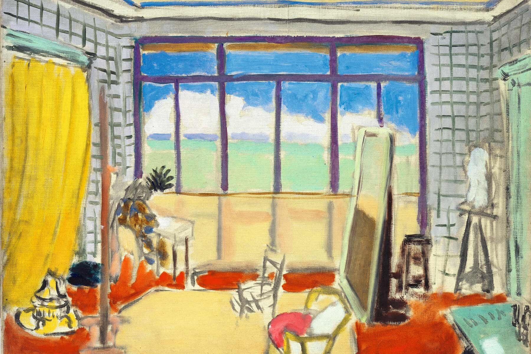 Henri Matisse, In the studio in Nice (Intérieur d'Atelier à Nice), 1929, Museum Berggruen, Neue Nationalgalerie―Stiftung Preußischer Kulturbesitz © Succession H. Matisse/Copyright Agency, 2025, photo: © bpk/ Nationalgalerie, SMB, Museum Berggruen/Jens Ziehe
