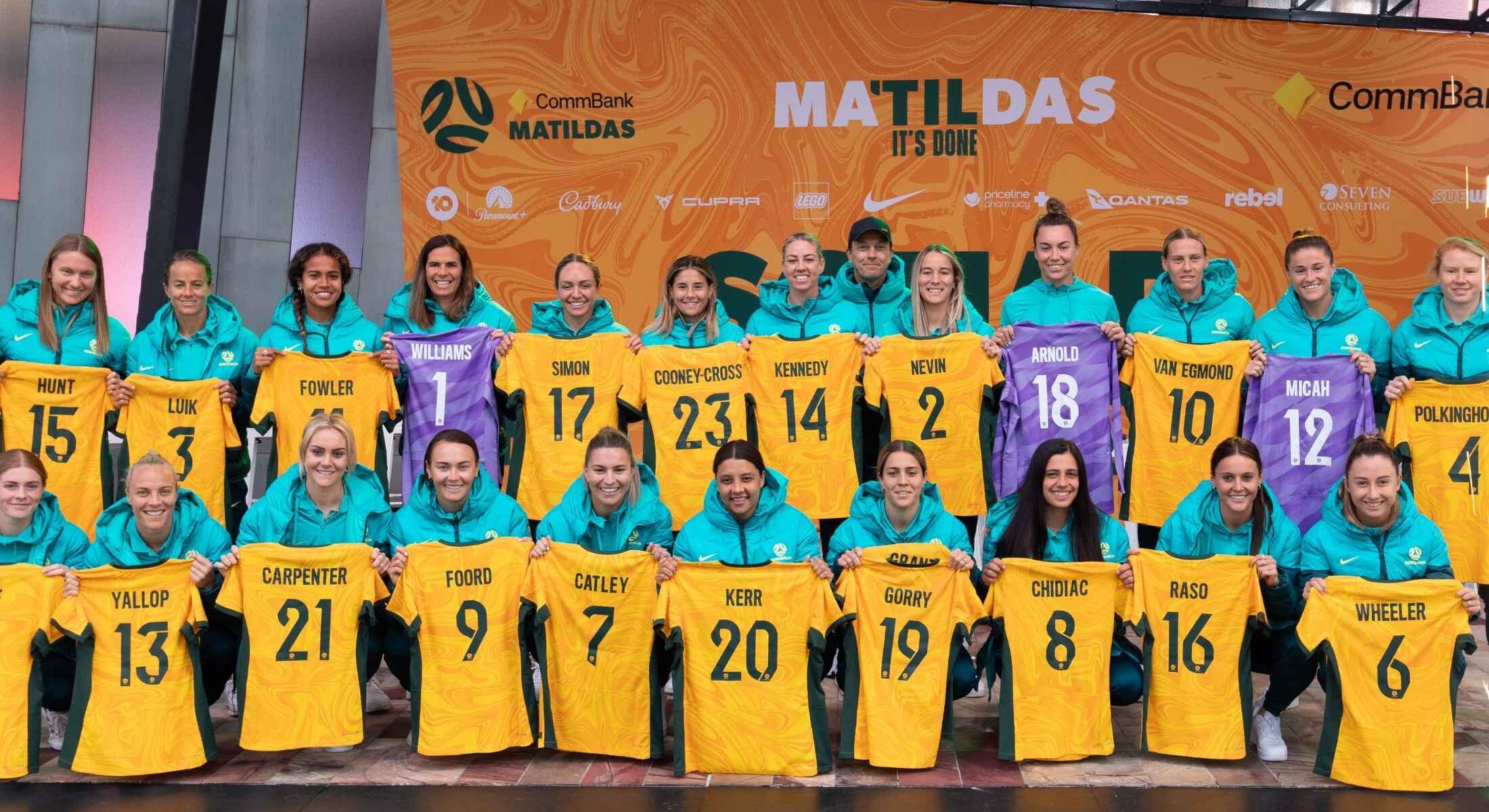 Melbourne, July 11 2023: Commbank Matildas Women's World Cup squad announcement and presentation at Federation Square
