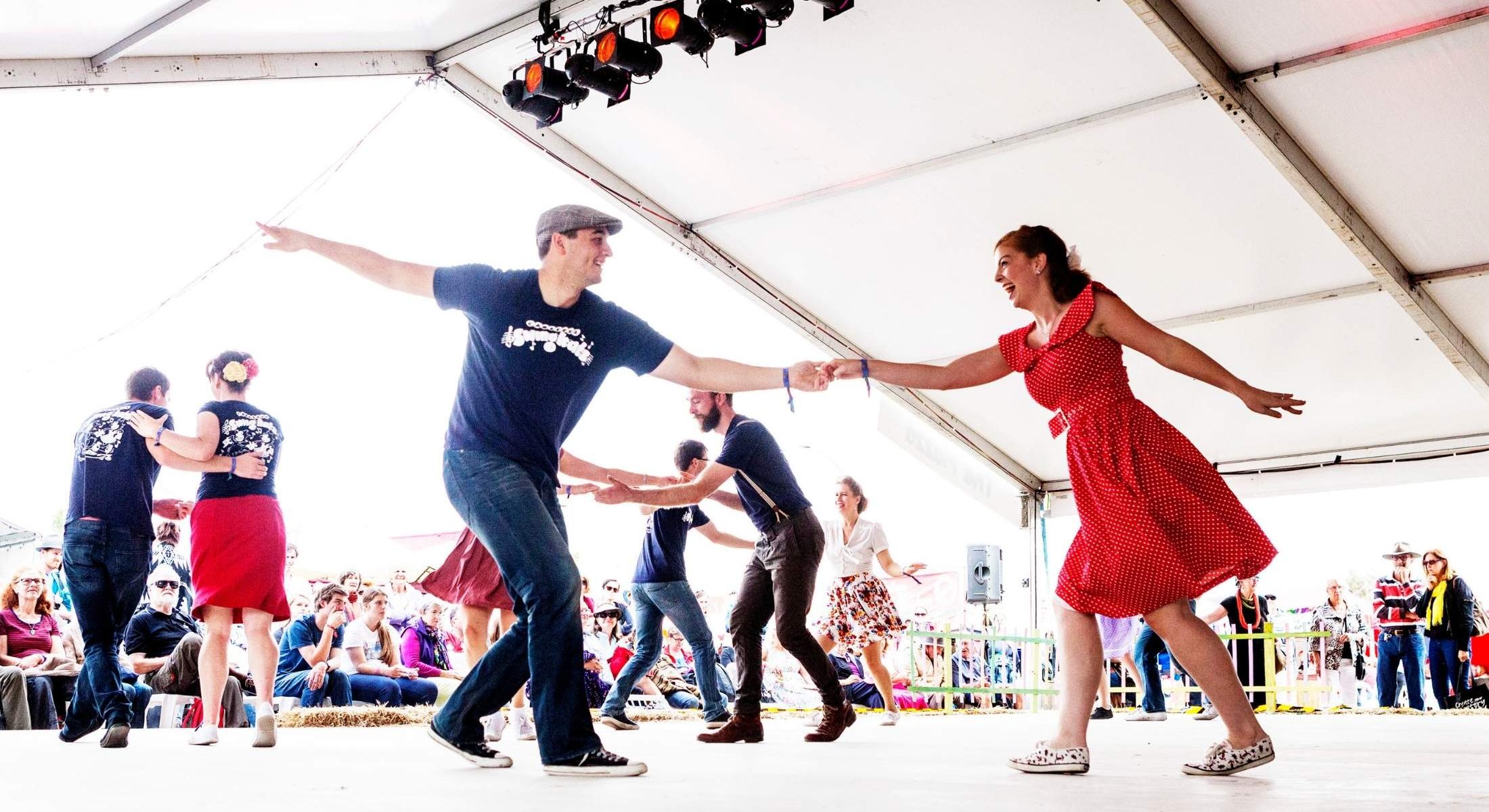 dancers on stage at the National Folk Festival in Canberra